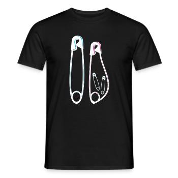 Annonce baby bump grossesse jumeaux - T-shirt homme - noir - Devant - AI Model Male 178 light (178cm)