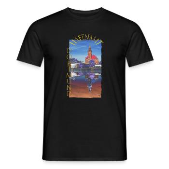 Historisches Dortmunder Hafenamt - Männer T-Shirt - Schwarz - Vorne - AI Model Male 178 light (178cm)