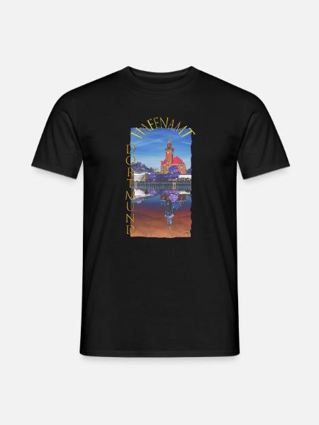 Historisches Dortmunder Hafenamt - Männer T-Shirt - Schwarz