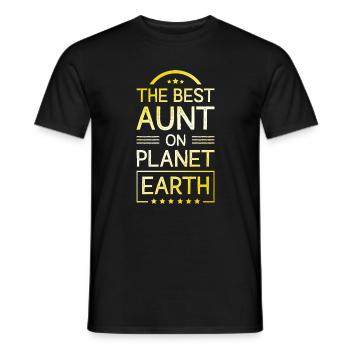 Dicton de la meilleure tante - T-shirt homme - noir - Devant - AI Model Male 178 light (178cm)