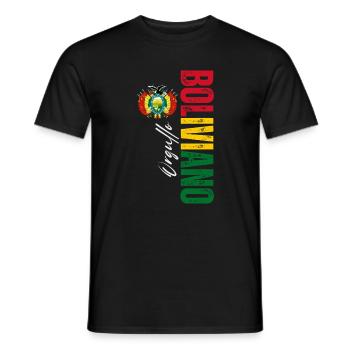 Bolivianischer Stolz, vertikales Design - Männer T-Shirt - Schwarz - Vorne - AI Model Male 178 light (178cm)
