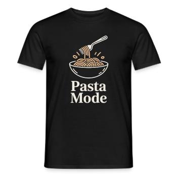 Mode des pâtes - T-shirt homme - noir - Devant - AI Model Male 178 light (178cm)