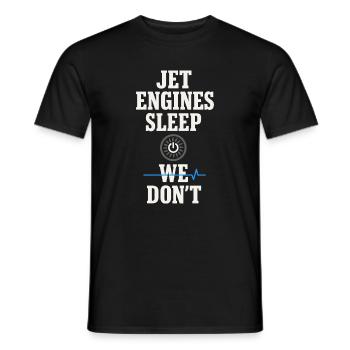 Nachtschichtrampe Des Bodenpersonals Am - Männer T-Shirt - Schwarz - Vorne - AI Model Male 178 light (178cm)