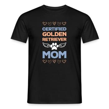 Certified Golden Retriever Mom - Men's T-Shirt - black - Front - AI Model Male 178 light (178cm)