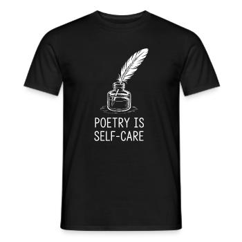 Poetry as Self-Care - Men's T-Shirt - black - Front - AI Model Male 178 light (178cm)