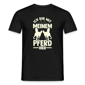 Reiten Pferdeliebhaber Reiterhof Pferde - Männer T-Shirt - Schwarz - Vorne - AI Model Male 178 light (178cm)