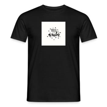 hallo winter tasse - Männer T-Shirt - Schwarz - Vorne - AI Model Male 178 light (178cm)