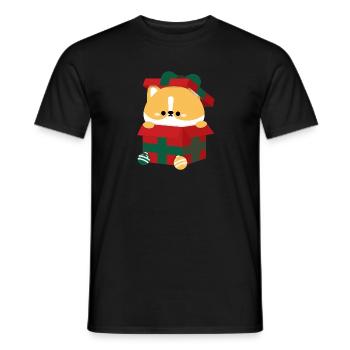 Corgi Weihnachtsgeschenk - Männer T-Shirt - Schwarz - Vorne - AI Model Male 178 light (178cm)