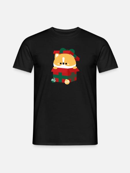 Corgi Weihnachtsgeschenk - Männer T-Shirt - Schwarz