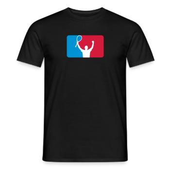 Tennisspieler - Männer T-Shirt - Schwarz - Vorne - AI Model Male 178 light (178cm)