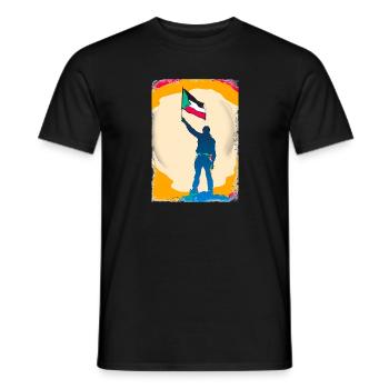 Palästina-Flagge Lebt Materie P7 - Männer T-Shirt - Schwarz - Vorne - AI Model Male 178 light (178cm)