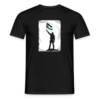 Palästina-Flagge Lebt Materie P11 - Männer T-Shirt - Schwarz - Vorne - AI Model Male 178 light (178cm)