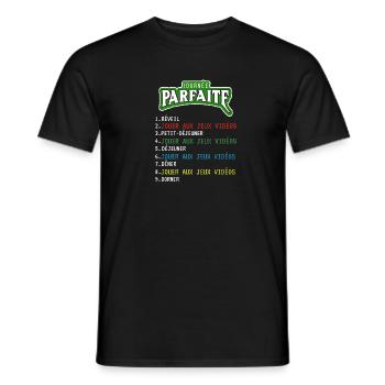 Journée Parfaite jouer aux jeux vidéos. - T-shirt homme - noir - Devant - AI Model Male 178 light (178cm)