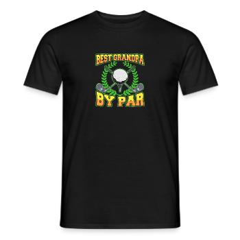 Best Grandpa By Par Golfen Großvater Golfer Opa - Männer T-Shirt - Schwarz - Vorne - AI Model Male 178 light (178cm)
