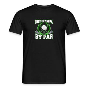 Best Grandpa By Par Granddad Fathers Day - Men's T-Shirt - black - Front - AI Model Male 178 light (178cm)