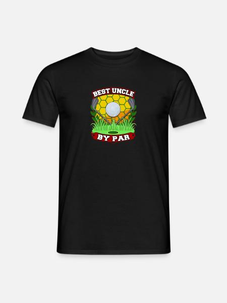 Best Uncle By Par Golfen Golfer Onkel - Männer T-Shirt - Schwarz