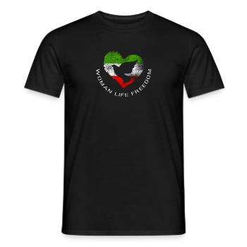 woman life freedom - Men's T-Shirt - black - Front - AI Model Male 178 light (178cm)