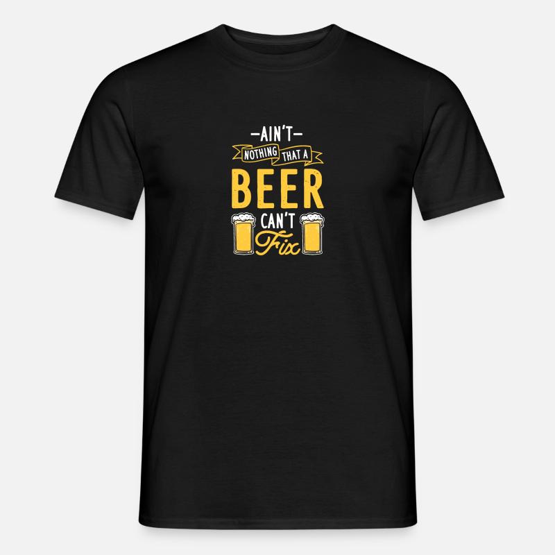 Beer Can't Fix - Männer T-Shirt - Schwarz