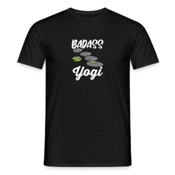 Badass Yogi - Männer T-Shirt - Schwarz - Vorne - AI Model Male 178 light (178cm)
