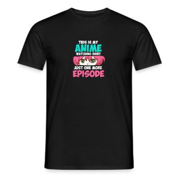 This Is My Anime Watching - Männer T-Shirt - Schwarz - Vorne - AI Model Male 178 light (178cm)