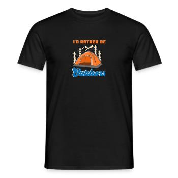 I'd Rather Be Outdoors - Männer T-Shirt - Schwarz - Vorne - AI Model Male 178 light (178cm)