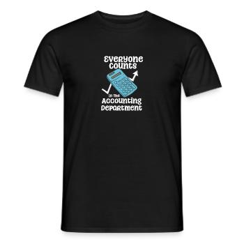 Everyone Counts In The Accounting Department - Männer T-Shirt - Schwarz - Vorne - AI Model Male 178 light (178cm)