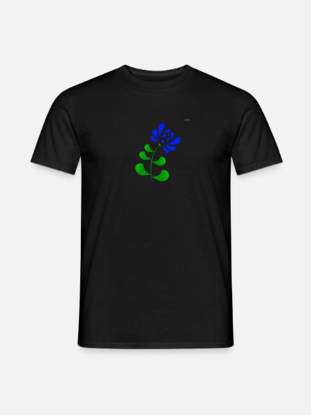 Blue folk art motive #6 - Men's T-Shirt - black