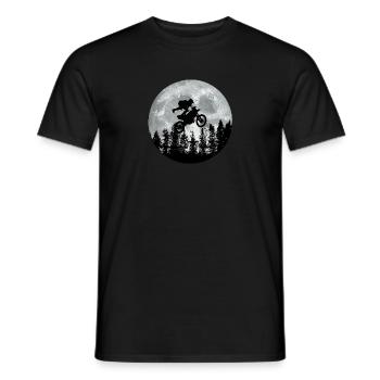 Motocross On Moon - Men's T-Shirt - black - Front - AI Model Male 178 light (178cm)