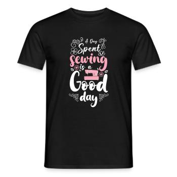 Sewing Profession Closer - Men's T-Shirt - black - Front - AI Model Male 178 light (178cm)