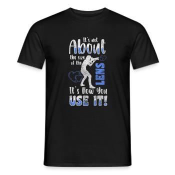 Camera Heartbeat - Men's T-Shirt - black - Front - AI Model Male 178 light (178cm)