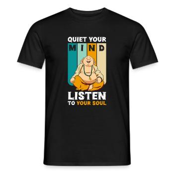 Relaxation de la conscience spirituelle - T-shirt homme - noir - Devant - AI Model Male 178 light (178cm)