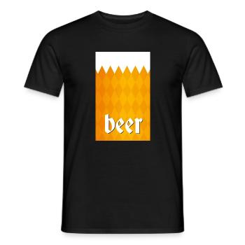 Beer - Men's T-Shirt - black - Front - AI Model Male 178 light (178cm)
