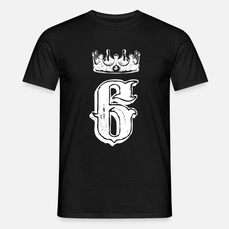 6 Number crown - Men's T-Shirt - black