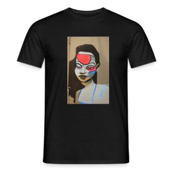 Lola Head Rare Design Hoodie Tshirt - Männer T-Shirt - Schwarz - Vorne - AI Model Male 178 light (178cm)