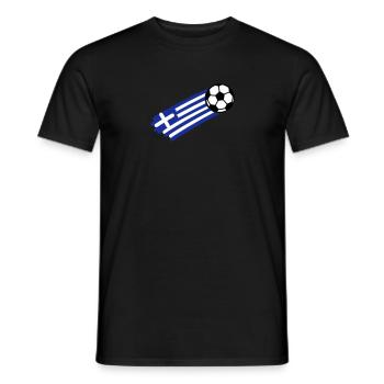 greece flag - Men's T-Shirt - black - Front - AI Model Male 178 light (178cm)