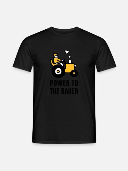 power_to_the_bauer_072011_b_3c - Men's T-Shirt - black