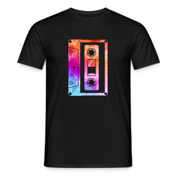 80s 90s Cassette Mixtape Retro Funny - T-shirt homme - noir - Devant - AI Model Male 178 light (178cm)