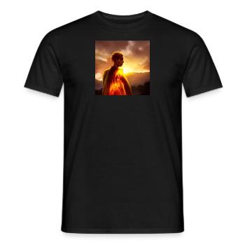 Sunset Man Guy Boy Sun - T-shirt homme - noir - Devant - AI Model Male 178 light (178cm)