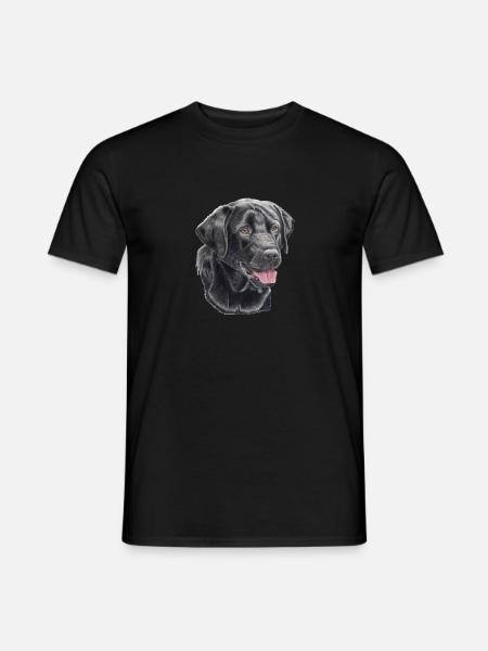 labrador retriever black P - Men's T-Shirt - black