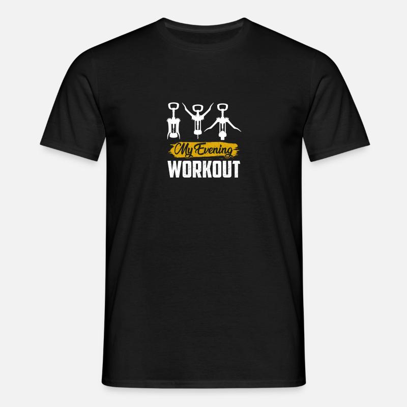 Wein Winzer Alkohol Geschenk · Abendtraining - Männer T-Shirt - Schwarz