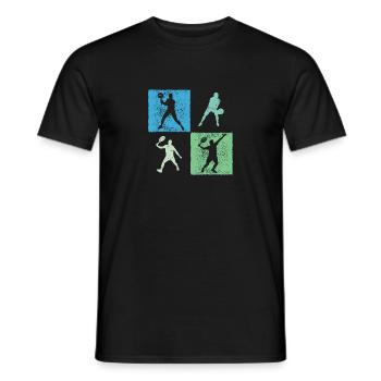 Conception de joueur de padel pour les joueurs de tennis de padel - T-shirt homme - noir - Devant - AI Model Male 178 light (178cm)