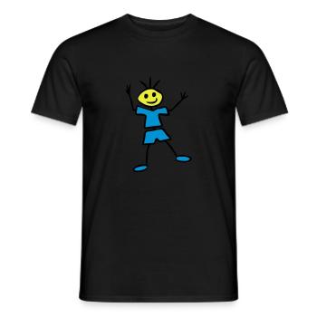 Stick figure - Men's T-Shirt - black - Front - AI Model Male 178 light (178cm)