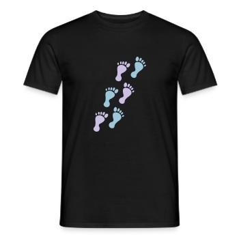 baby footprints - T-shirt homme - noir - Devant - AI Model Male 178 light (178cm)