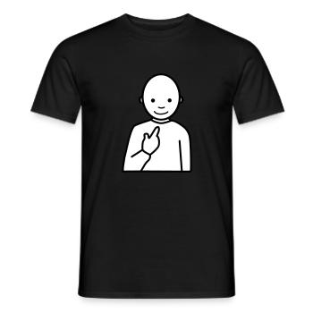 Meme - Witziges, lustiges Männchen - Männer T-Shirt - Schwarz - Vorne - AI Model Male 178 light (178cm)