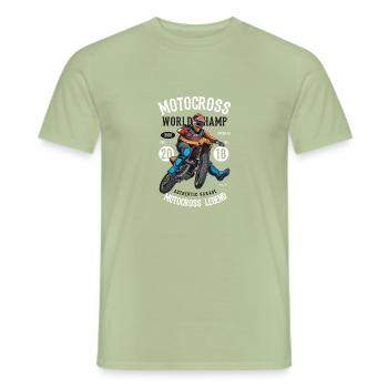 Legend Motocross - Men's T-Shirt - sage - Front - AI Model Male 178 light (178cm)