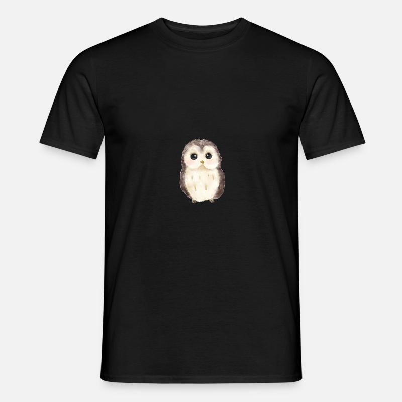 Baby Eule - Männer T-Shirt - Schwarz