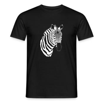 White zebra - Men's T-Shirt - black - Front - AI Model Male 178 light (178cm)