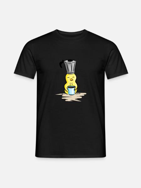 Kaffeeliebe - Männer T-Shirt - Schwarz