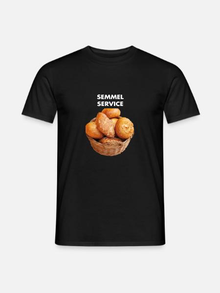 Semmel Service - Männer T-Shirt - Schwarz
