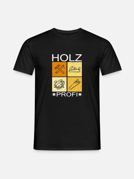 Holz Profi Retro - Männer T-Shirt - Schwarz